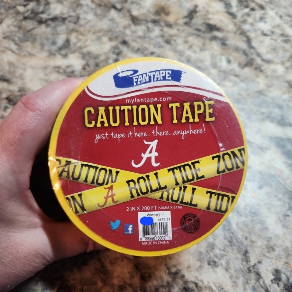 Alabama football caution tape